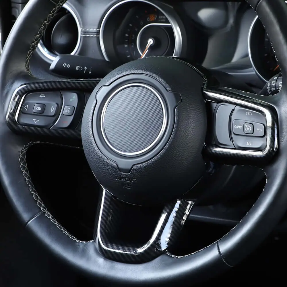 For 2018+ Jeep Wrangler JL JLU & Gladiator JT Steering Wheel Cover Trim - Image 4