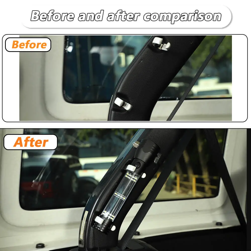For 2018+ Jeep Wrangler JL JLU Aluminum Alloy LED Multi-functional Flashlight Fit 4-Door - Image 2