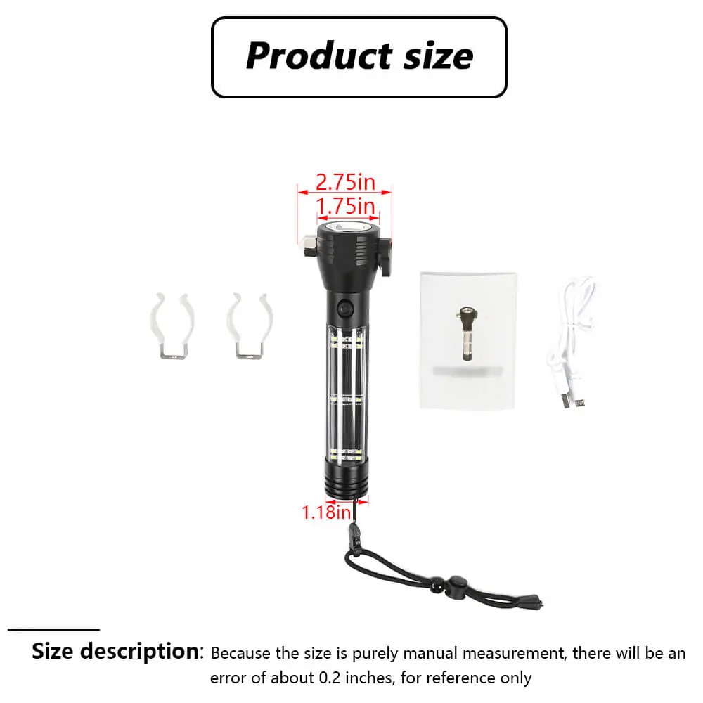 For 2018+ Jeep Wrangler JL JLU Aluminum Alloy LED Multi-functional Flashlight Fit 4-Door - Image 7