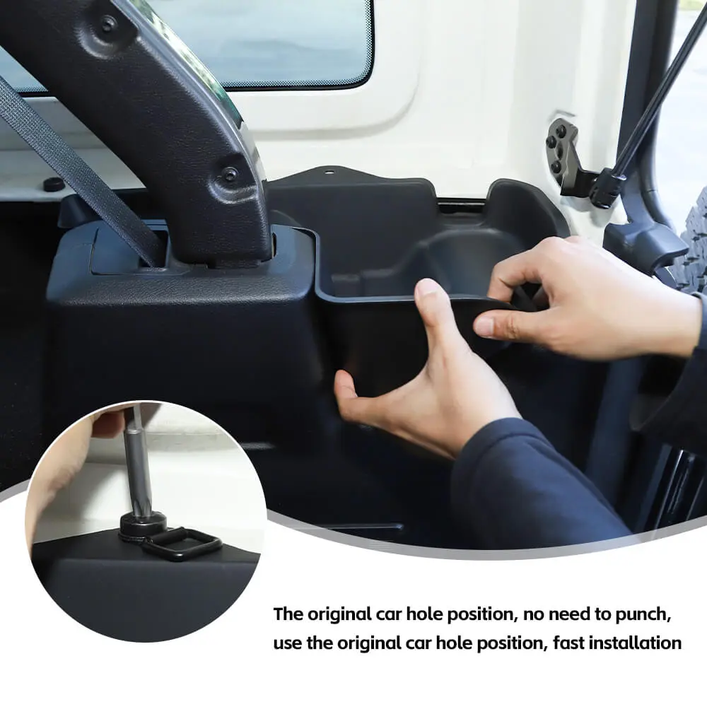 For 2018-2023 Jeep Wrangler JLU Rear Trunk Cargo Side Organizer Storage Box Accessories 4Door - Image 5