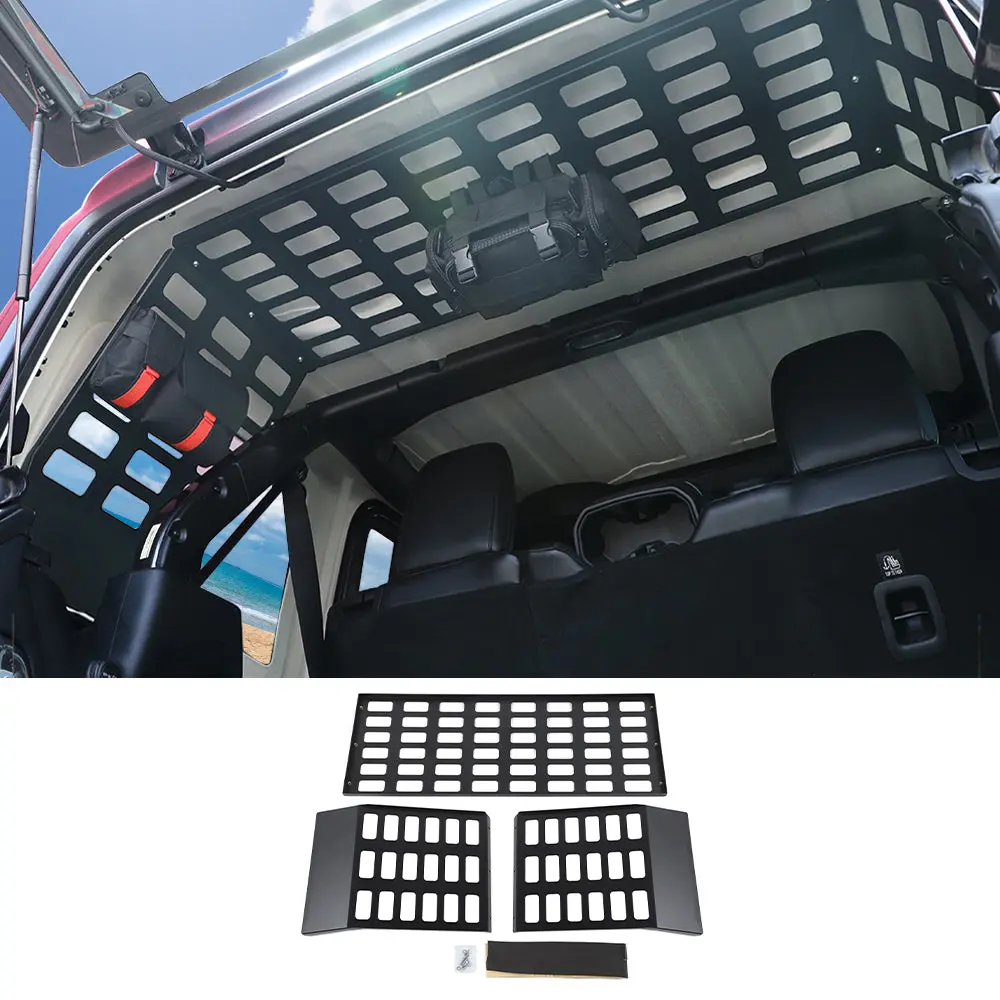 For 2018+ Jeep Wrangler JLU Trunk Top Extension Storage Rack Organizer 4Door