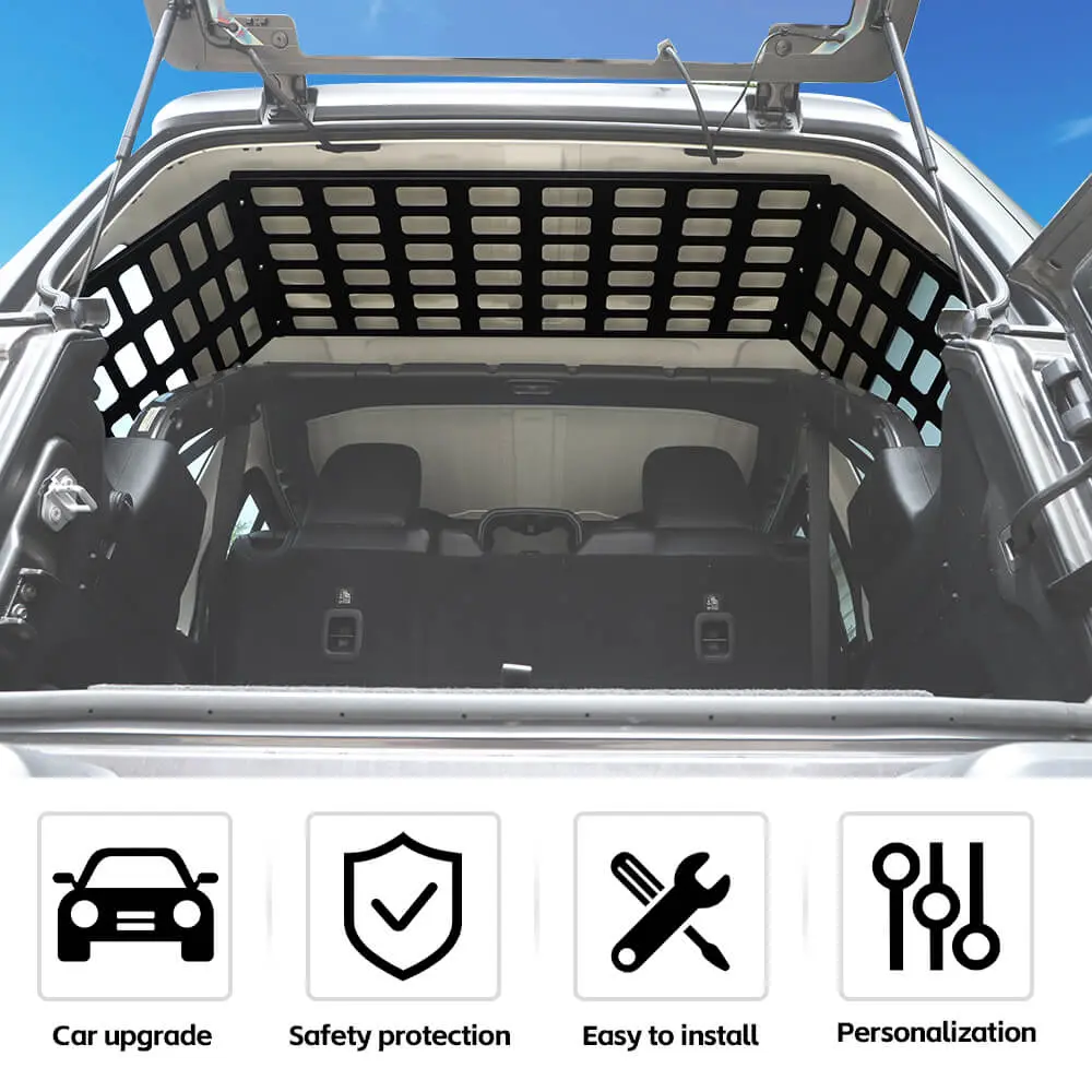 For 2018+ Jeep Wrangler JLU Trunk Top Extension Storage Rack Organizer 4Door - Image 5