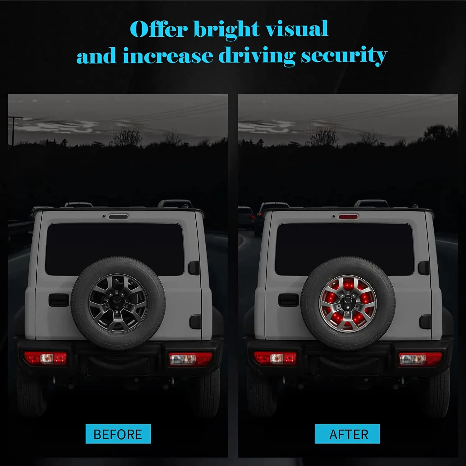 For Jeep Wrangler TJ JK JL Spare Tire Brake Light Rear Tail Light Third Brake Light - Image 3