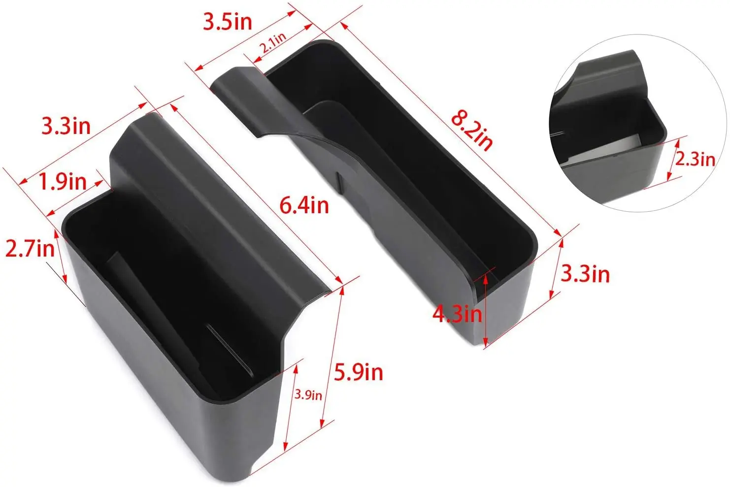 For 2007-2010 Jeep Wrangler JK JKU Center Console Gear Shift Storage Tray Box, Side Pocket Organizer - Image 3