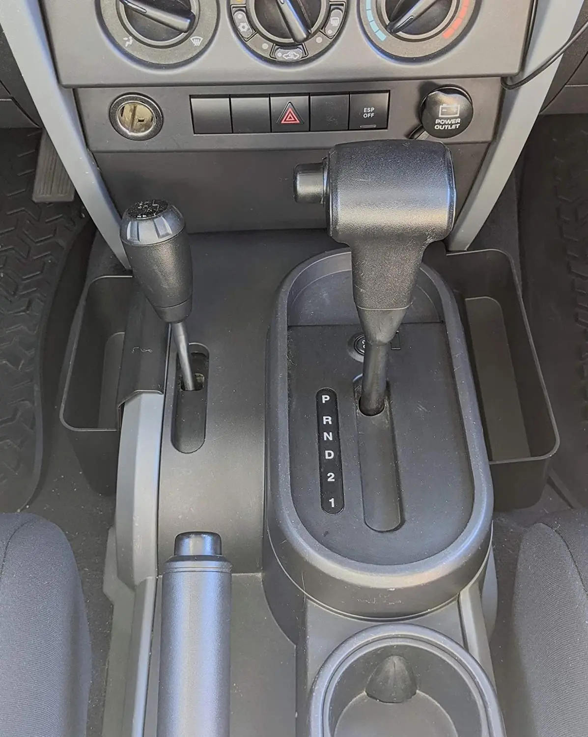 For 2007-2010 Jeep Wrangler JK JKU Center Console Gear Shift Storage Tray Box, Side Pocket Organizer - Image 7