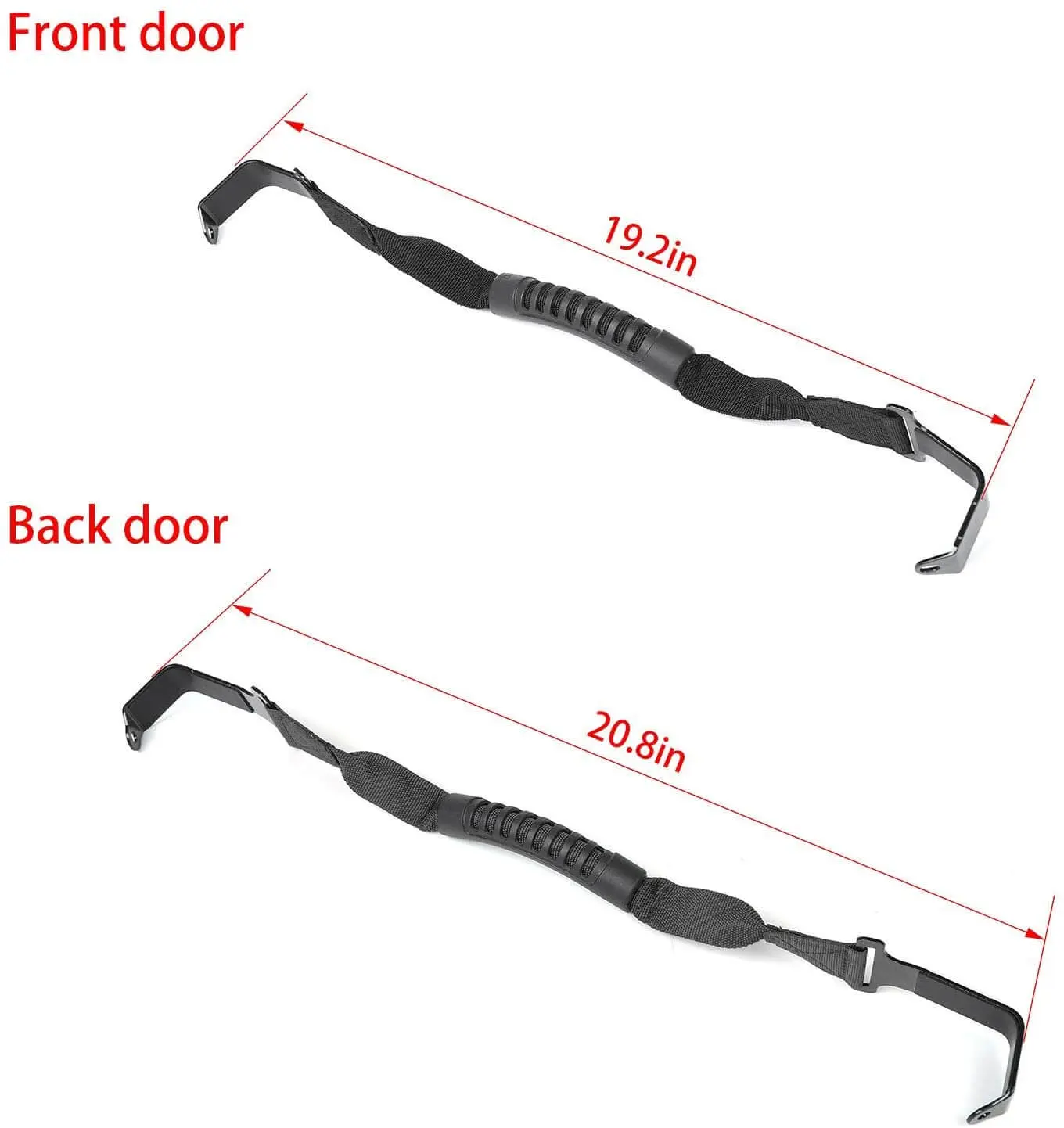 For 2018+ Jeep Wrangler JL JLU Gladiator JT 4PCS Front & Rear Roll Bar Top Grab Handle - Image 6