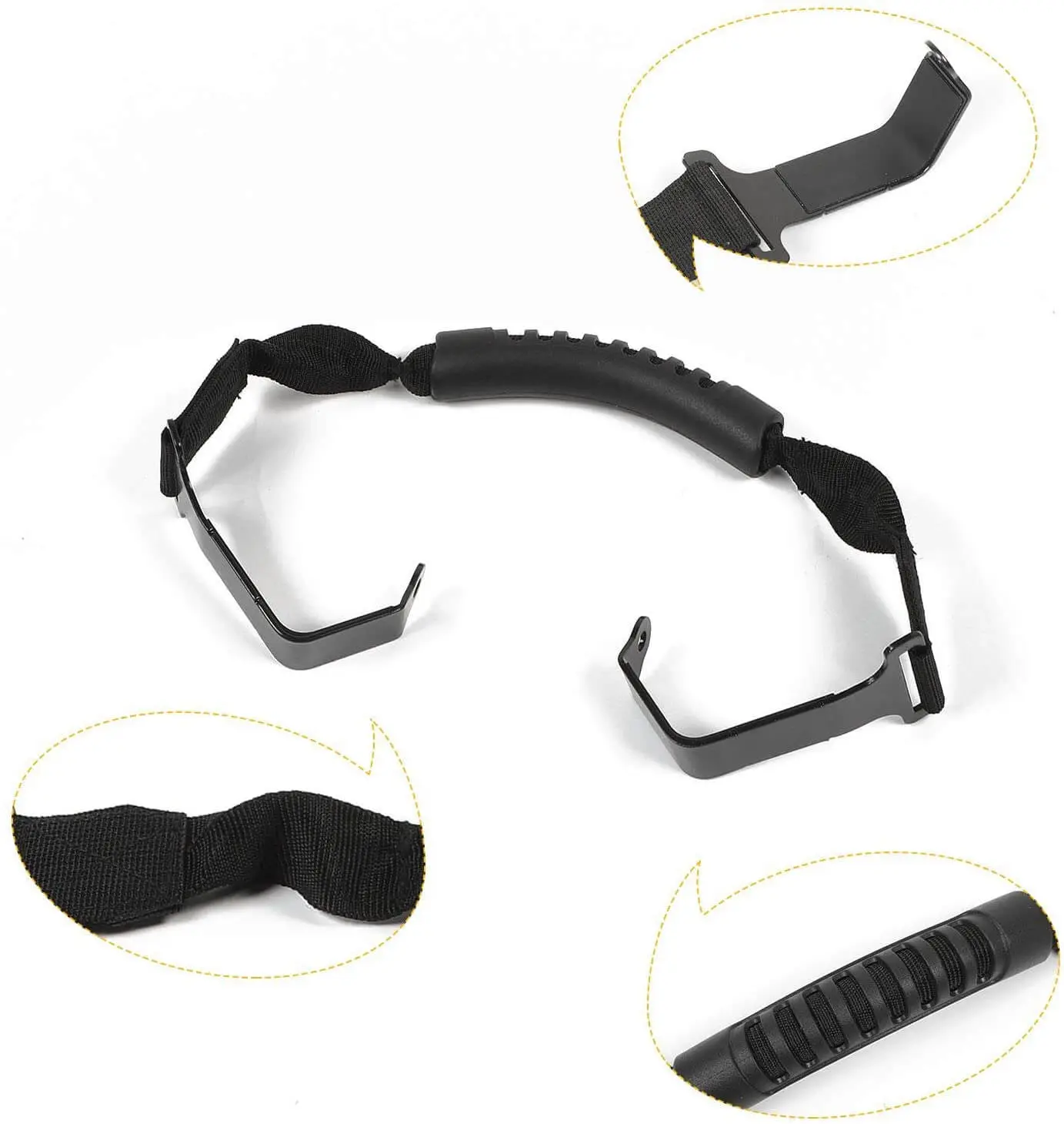 For 2018+ Jeep Wrangler JL JLU Gladiator JT 4PCS Front & Rear Roll Bar Top Grab Handle - Image 7