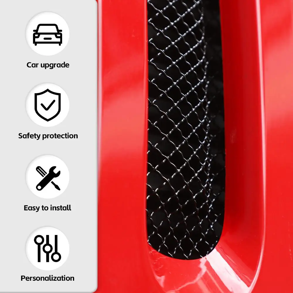 For 2007-2018 Jeep Wrangler JK Front Bumper Grille 3D Insect-proof Net Cover Black - Image 6