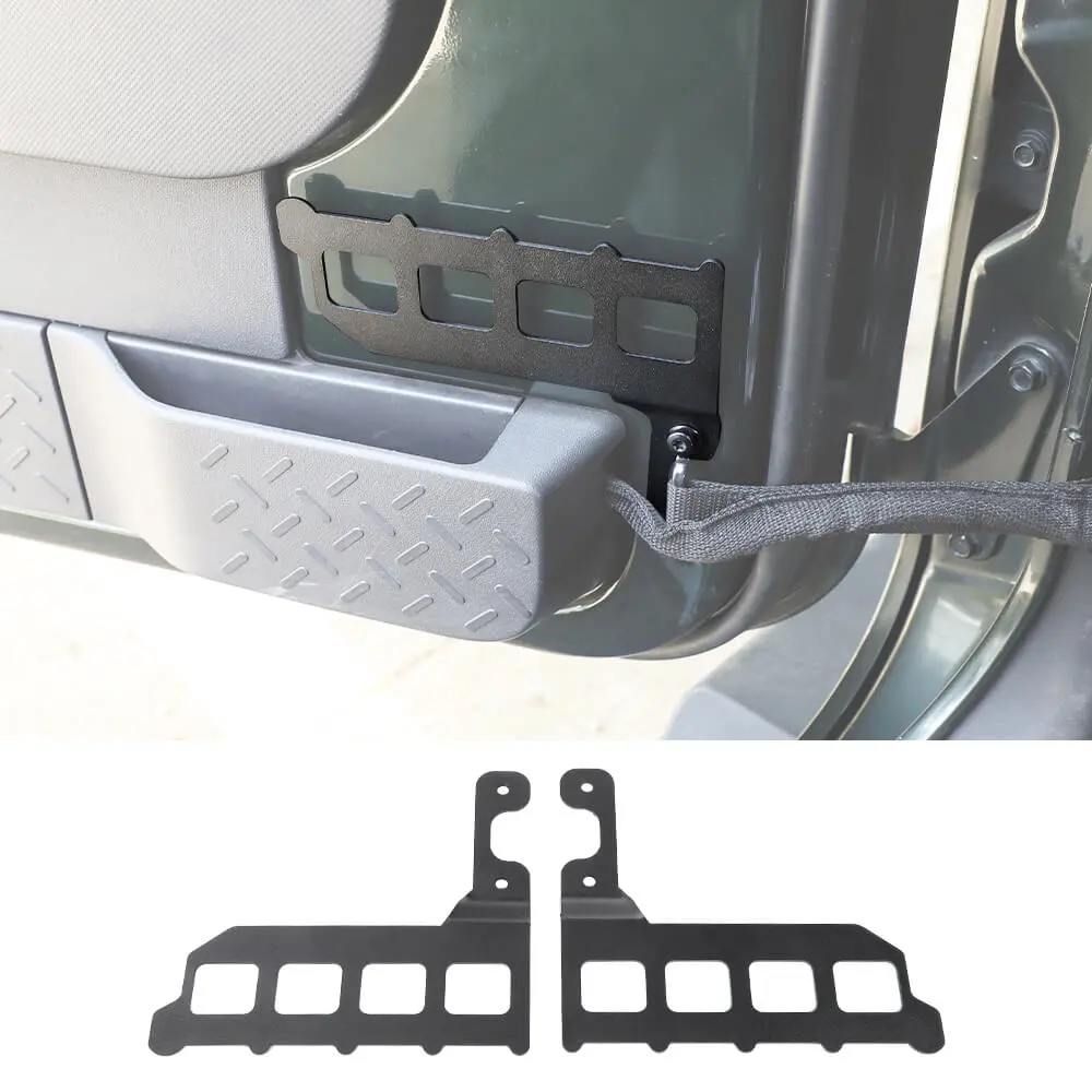For 2007-2010 Jeep Wrangler JK JKU Front Door Shelf Cargo Rack Luggage Holder Storage Kit