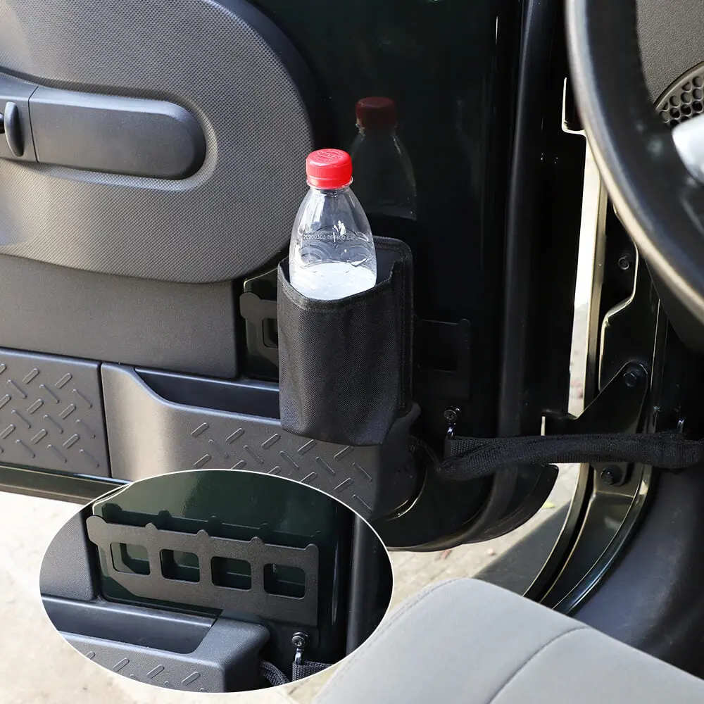 For 2007-2010 Jeep Wrangler JK JKU Front Door Shelf Cargo Rack Luggage Holder Storage Kit - Image 3