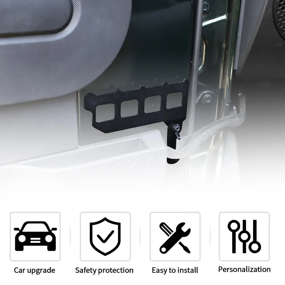 For 2007-2010 Jeep Wrangler JK JKU Front Door Shelf Cargo Rack Luggage Holder Storage Kit - Image 5