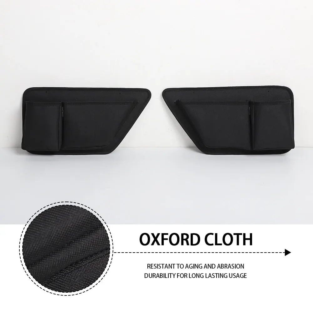 For 2007+ Jeep Wrangler JK JL JT Front Door Net Replacement Storage Bag Door Map Pockets Organizer - Image 5
