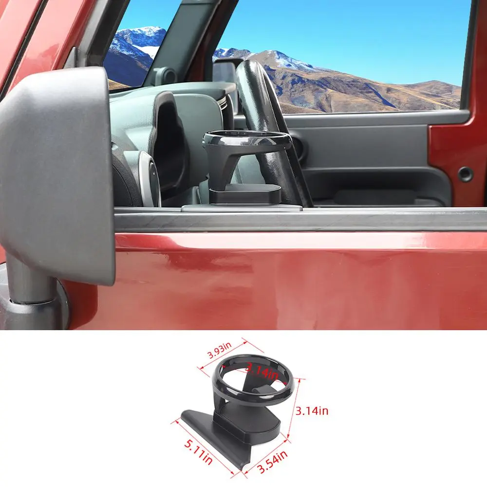 For 2011-2018 Jeep Wrangler JK Front Door Water Cup Bracket Holder Black - Image 9