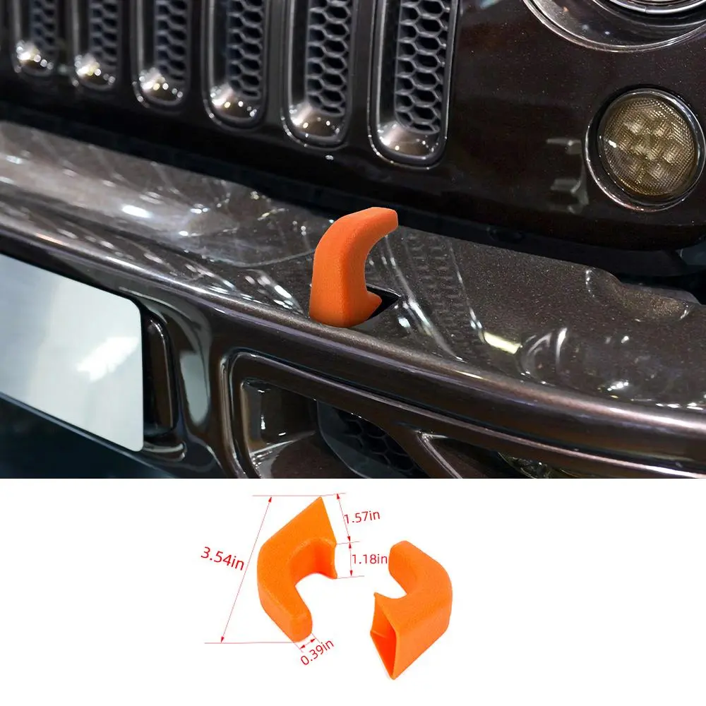 For Jeep Wrangler JK, JL & Gladiator JT Front Bumper Tow Hook Cover Trim Exterior Accent Narrow Style - Image 10