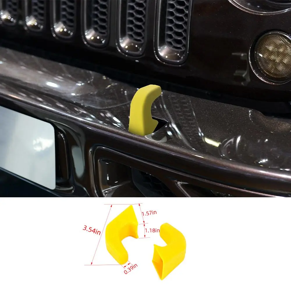 For Jeep Wrangler JK, JL & Gladiator JT Front Bumper Tow Hook Cover Trim Exterior Accent Narrow Style - Image 11