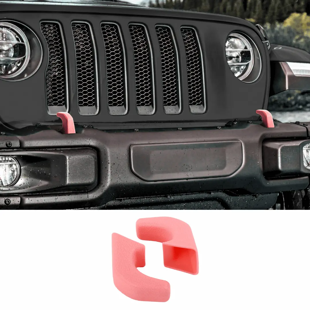 For Jeep Wrangler JK, JL & Gladiator JT Front Bumper Tow Hook Cover Trim Exterior Accent Narrow Style - Image 12