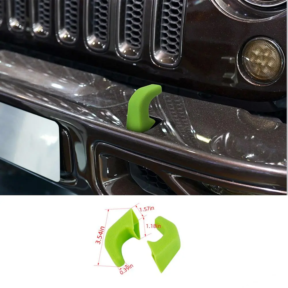 For Jeep Wrangler JK, JL & Gladiator JT Front Bumper Tow Hook Cover Trim Exterior Accent Narrow Style - Image 13