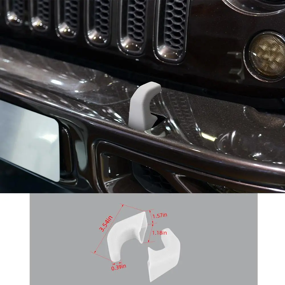 For Jeep Wrangler JK, JL & Gladiator JT Front Bumper Tow Hook Cover Trim Exterior Accent Narrow Style - Image 14