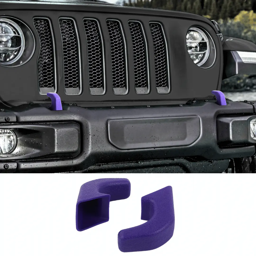 For Jeep Wrangler JK, JL & Gladiator JT Front Bumper Tow Hook Cover Trim Exterior Accent Narrow Style - Image 15