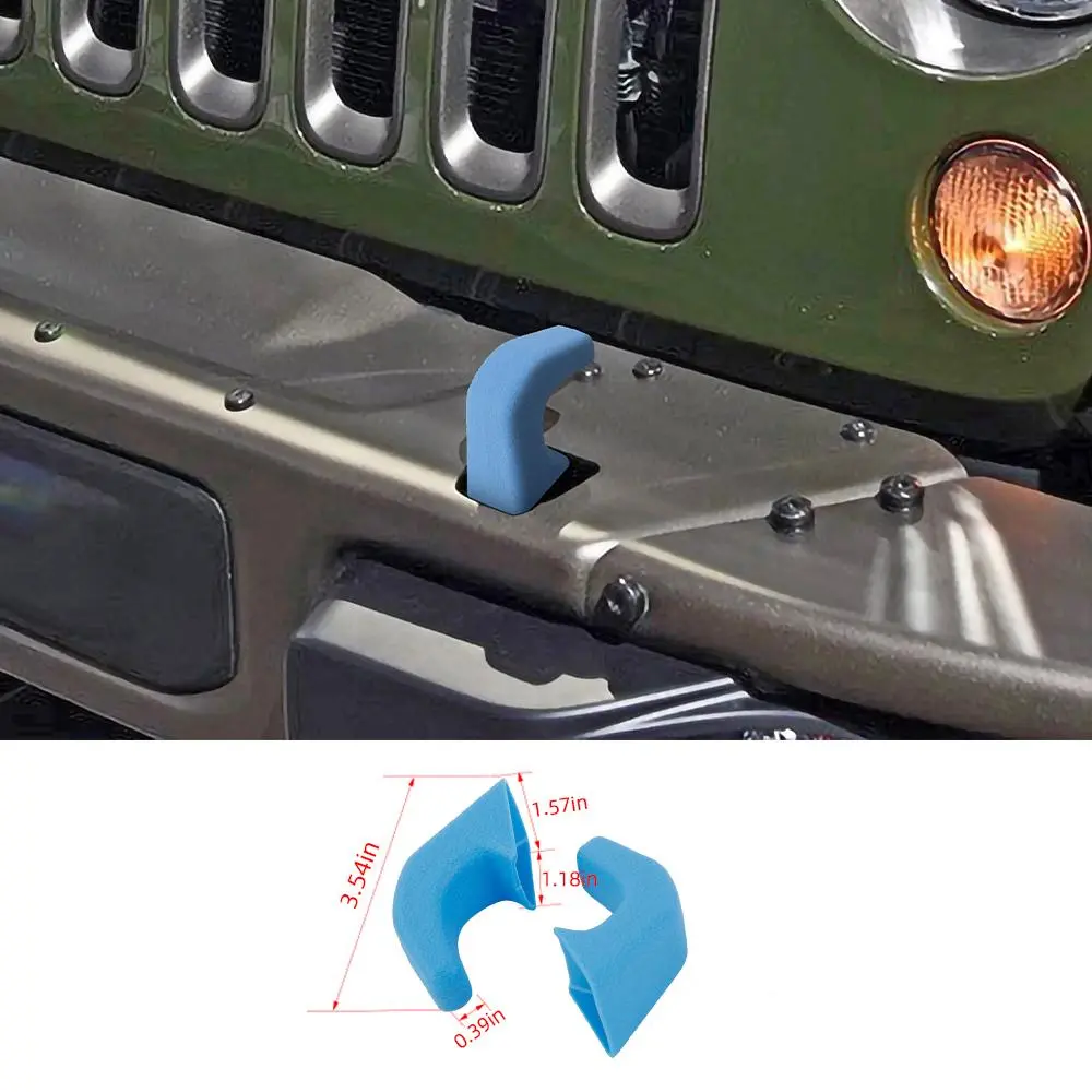 For Jeep Wrangler JK, JL & Gladiator JT Front Bumper Tow Hook Cover Trim Exterior Accent Narrow Style - Image 16