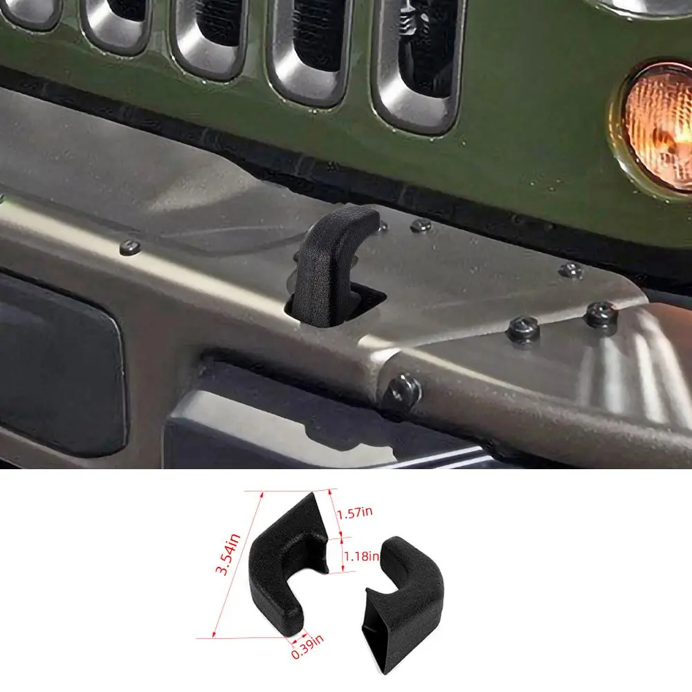 For Jeep Wrangler JK, JL & Gladiator JT Front Bumper Tow Hook Cover Trim Exterior Accent Narrow Style - Image 17
