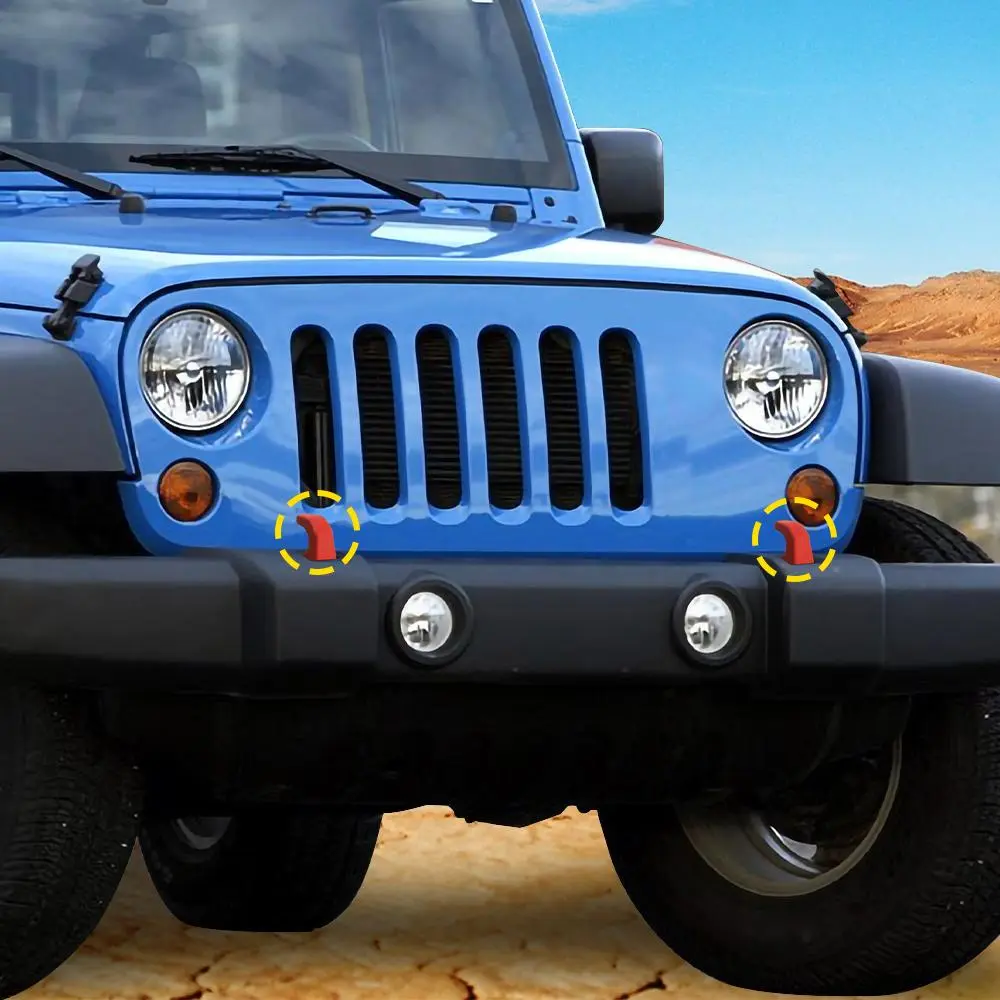 For Jeep Wrangler JK, JL & Gladiator JT Front Bumper Tow Hook Cover Trim Exterior Accent Narrow Style - Image 7
