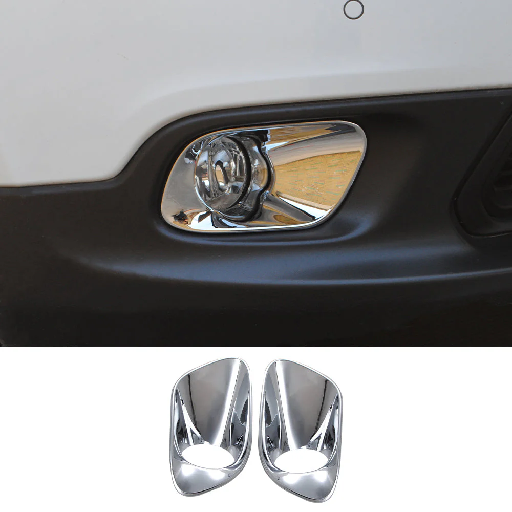 For 2014-2018 Jeep Cherokee  Front Fog Light Bezels Trim Frame Chrome