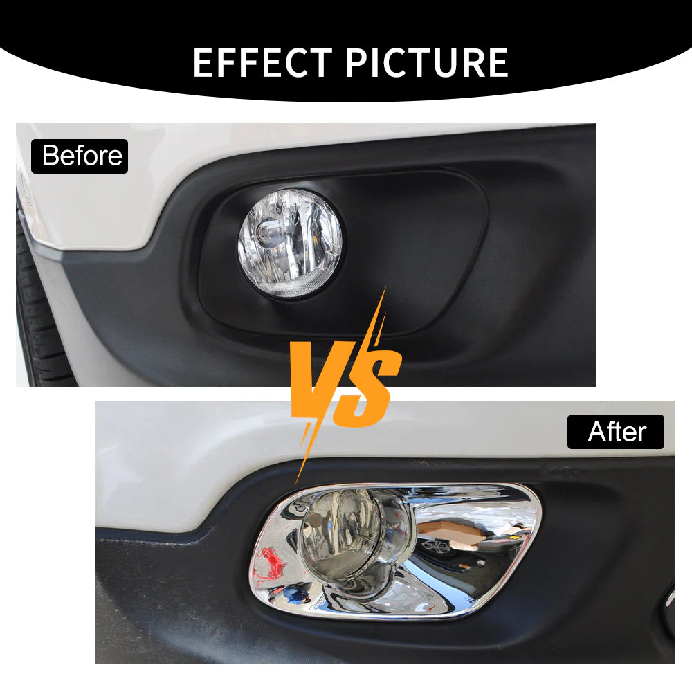 For 2014-2018 Jeep Cherokee  Front Fog Light Bezels Trim Frame Chrome - Image 2
