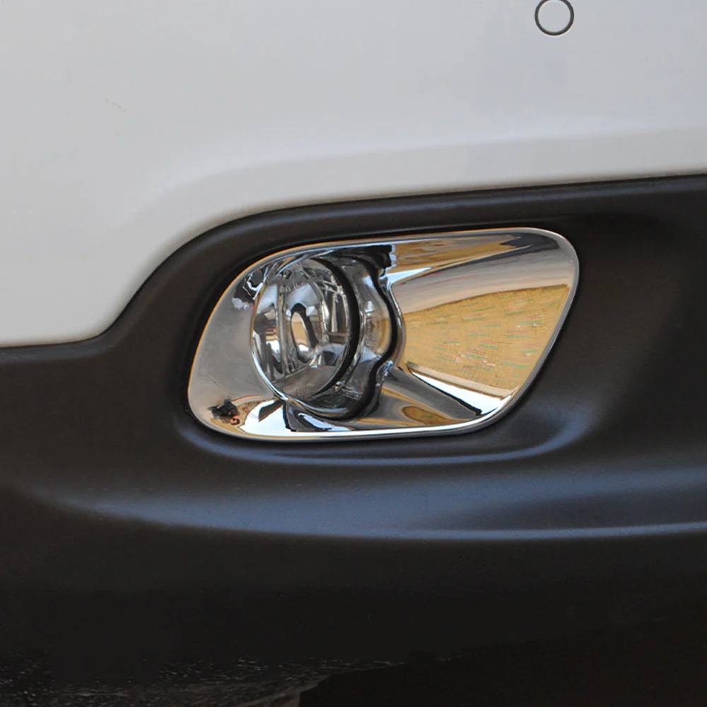 For 2014-2018 Jeep Cherokee  Front Fog Light Bezels Trim Frame Chrome - Image 4
