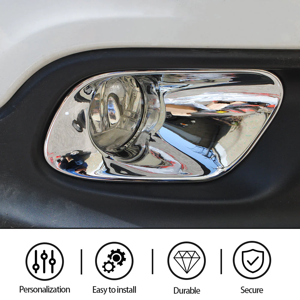 For 2014-2018 Jeep Cherokee  Front Fog Light Bezels Trim Frame Chrome - Image 6