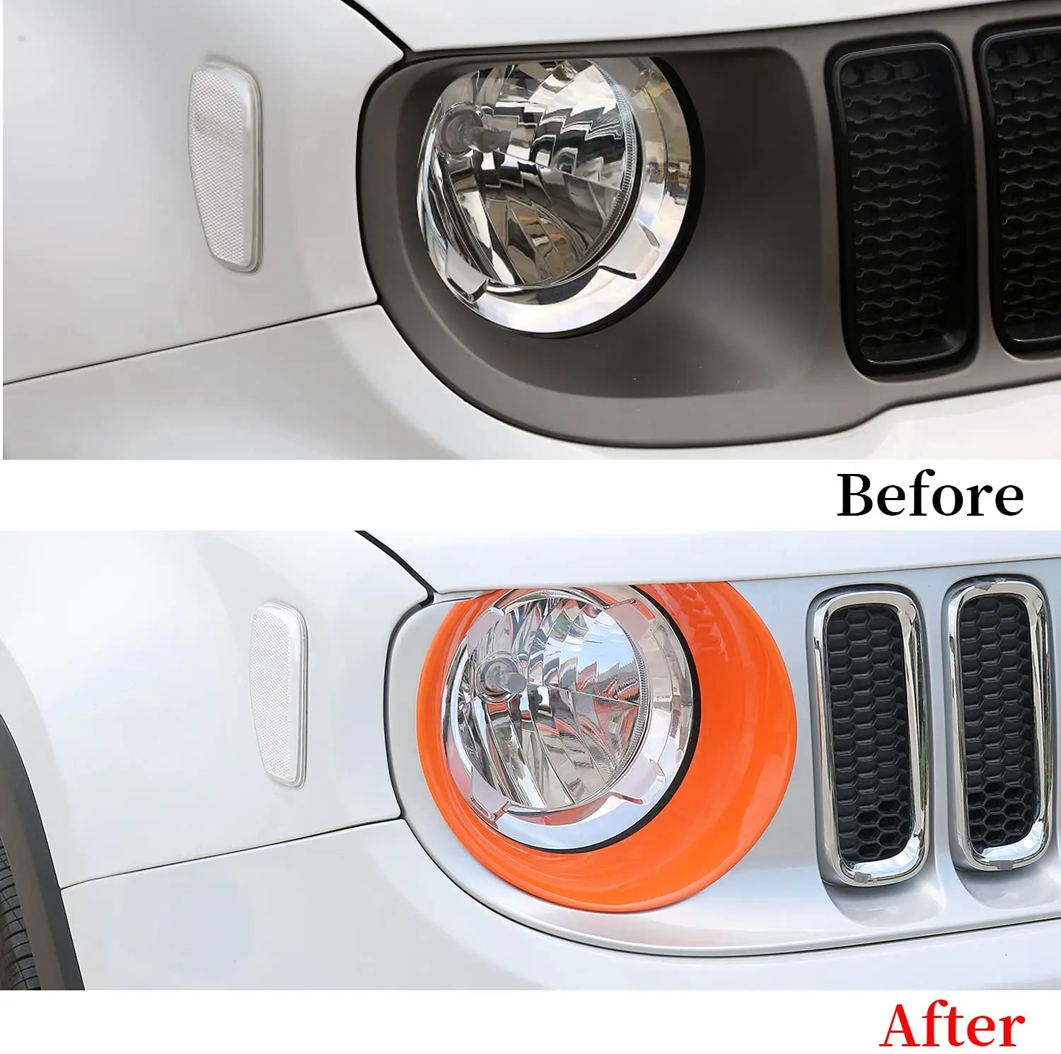 For 2015-2018 Jeep Renegade Front Light Headlight Bezel Trim - Image 3
