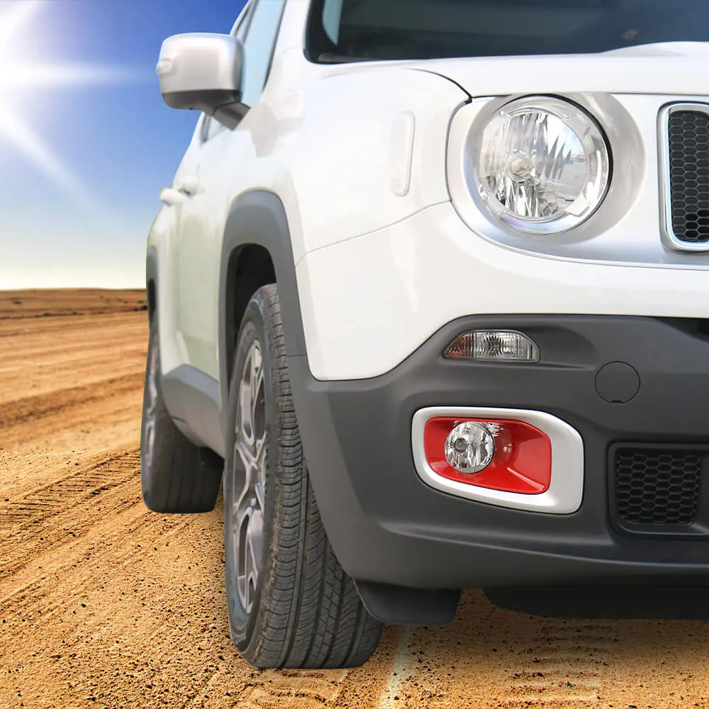 For 2015-2018 Jeep Renegade Front Fog Light Lamp Bezels Trim Frame - Image 3