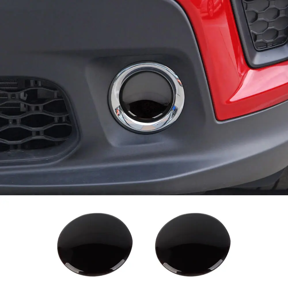 For 2019+ Jeep Renegade Front Fog Light Lamp Covers Trim Decor Smoked Black