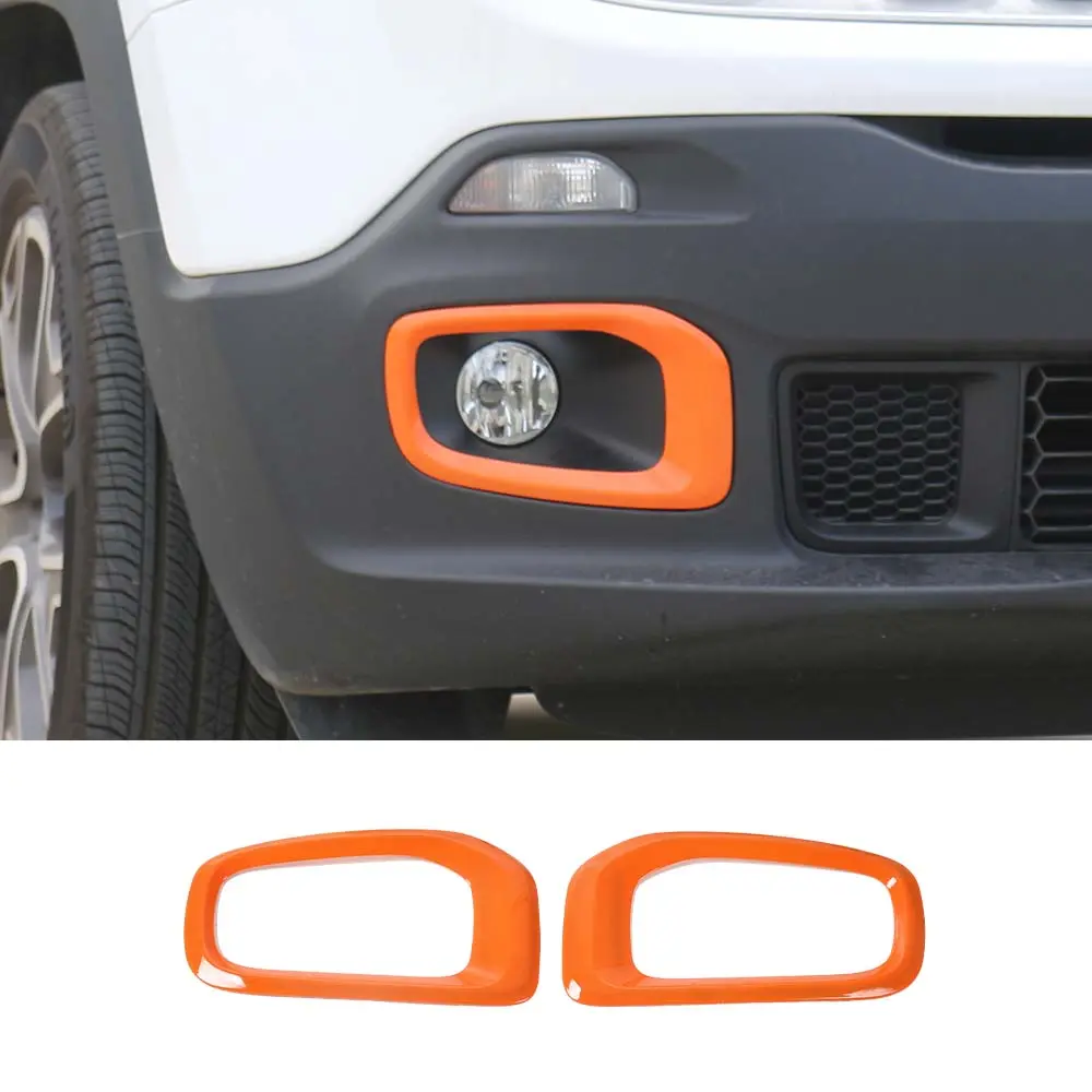 For 2015-2018 Jeep Renegade Front Fog Light Lamp Frame Trim Bezels - Image 10