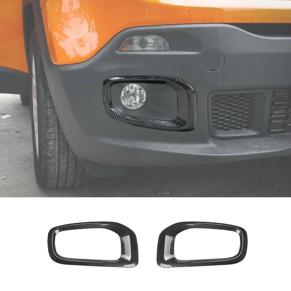 For 2015-2018 Jeep Renegade Front Fog Light Lamp Frame Trim Bezels - Image 13