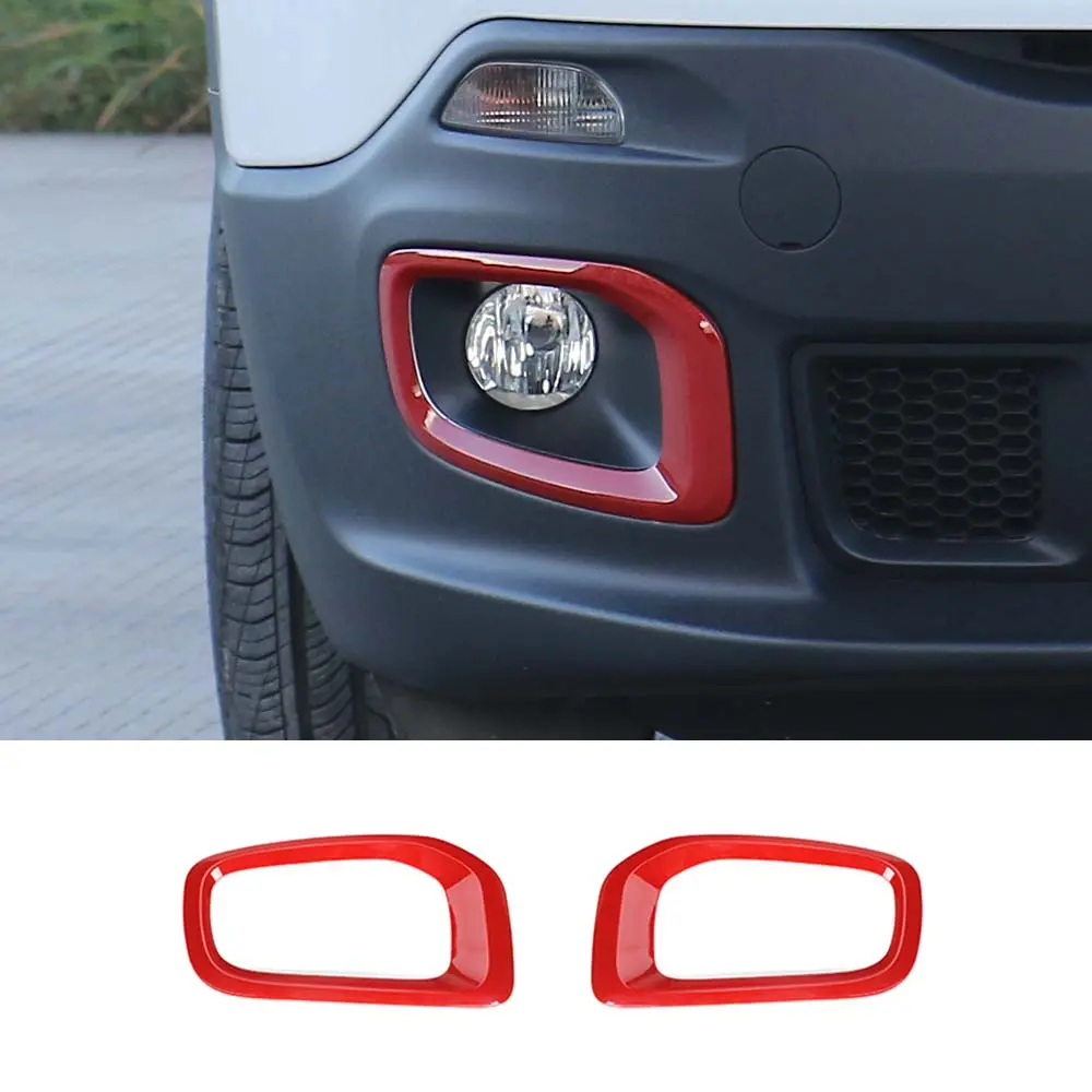 For 2015-2018 Jeep Renegade Front Fog Light Lamp Frame Trim Bezels - Image 14