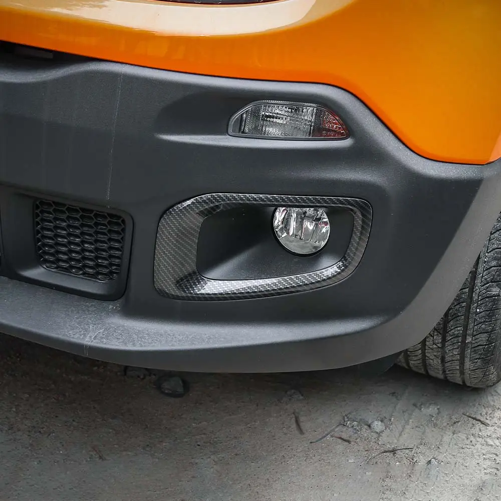 For 2015-2018 Jeep Renegade Front Fog Light Lamp Frame Trim Bezels - Image 3