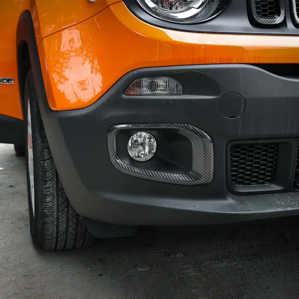 For 2015-2018 Jeep Renegade Front Fog Light Lamp Frame Trim Bezels - Image 6