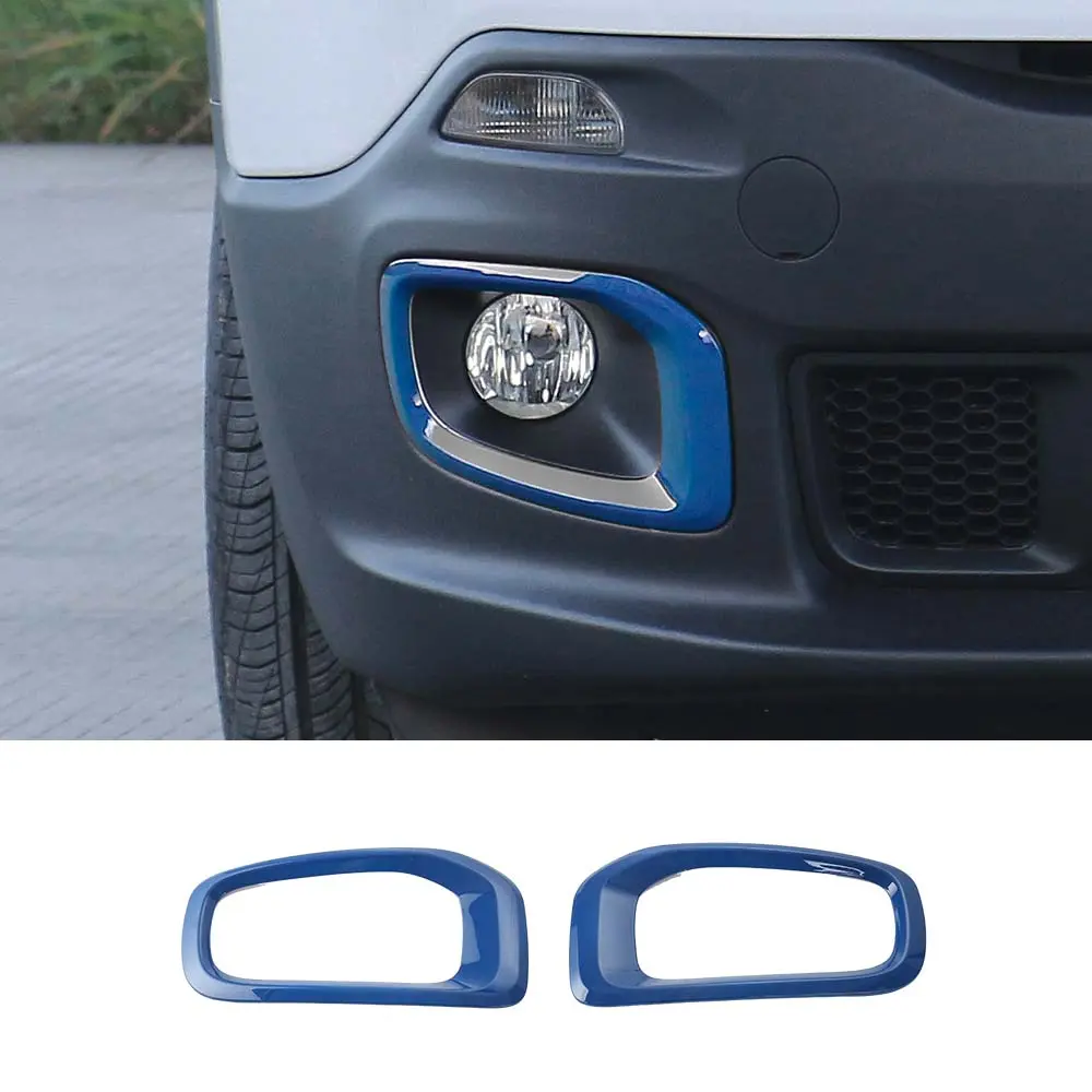 For 2015-2018 Jeep Renegade Front Fog Light Lamp Frame Trim Bezels - Image 9
