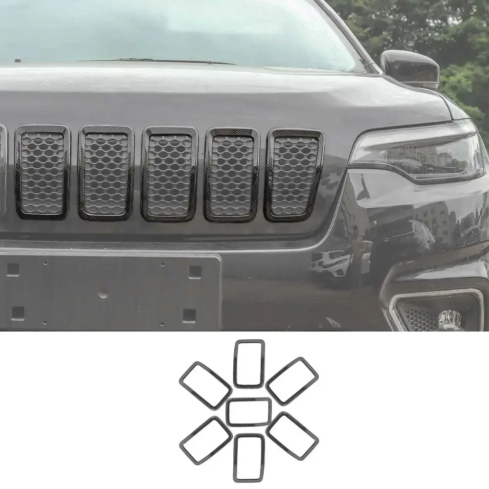 For 2019+ Jeep Cherokee Front Grille Inserts Cover Trim Kit - Image 11