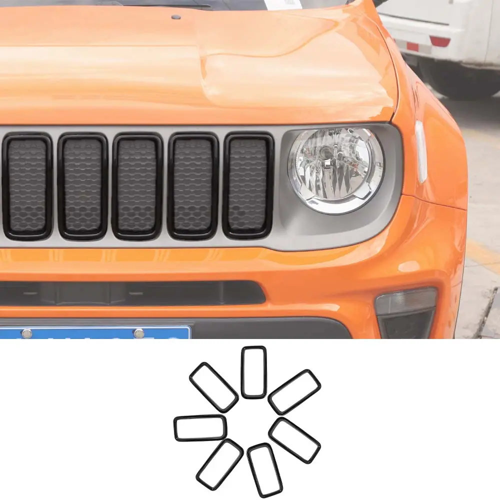 For 2019+ Jeep Renegade Front Grille Inserts Cover Trim Kit - Image 11