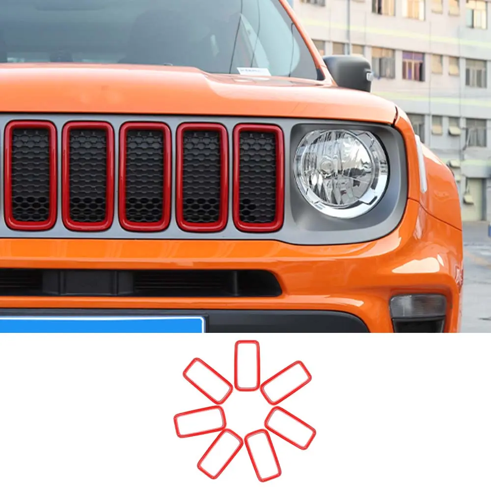 For 2019+ Jeep Renegade Front Grille Inserts Cover Trim Kit - Image 12