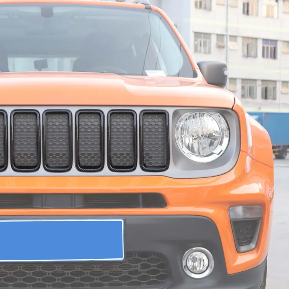 For 2019+ Jeep Renegade Front Grille Inserts Cover Trim Kit - Image 4