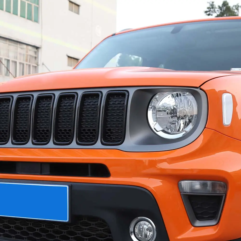For 2019+ Jeep Renegade Front Grille Inserts Cover Trim Kit - Image 5
