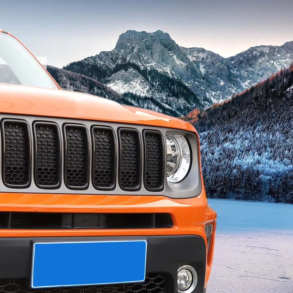 For 2019+ Jeep Renegade Front Grille Inserts Cover Trim Kit - Image 6