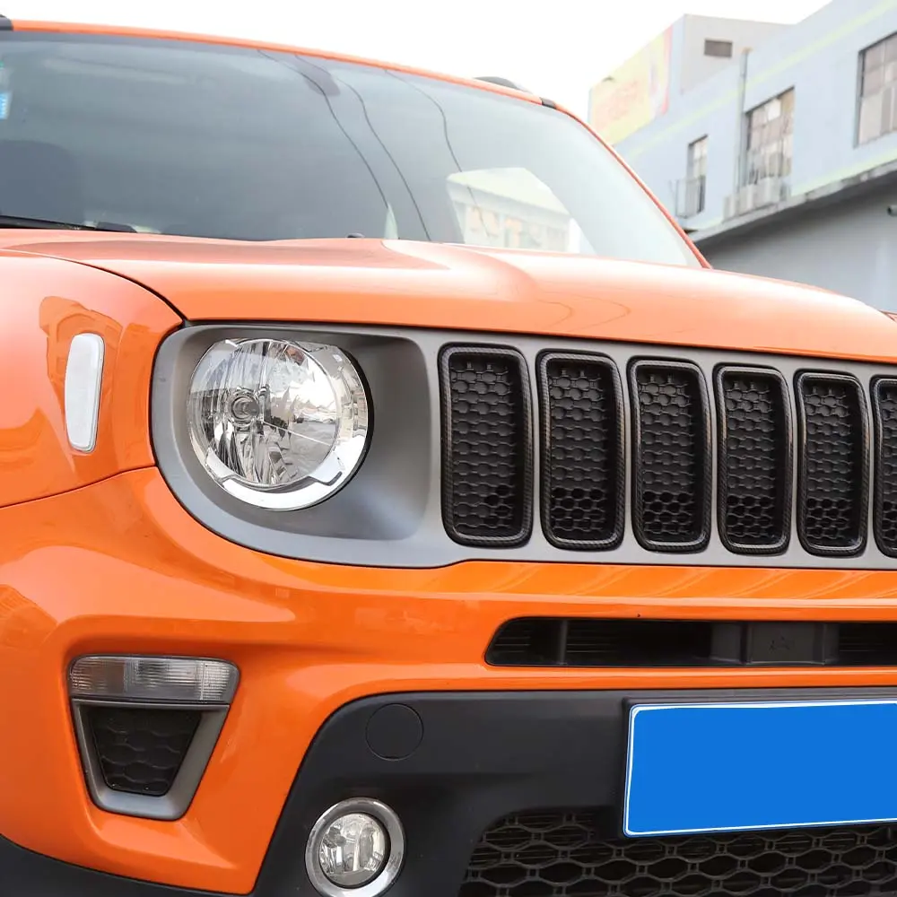 For 2019+ Jeep Renegade Front Grille Inserts Cover Trim Kit - Image 7