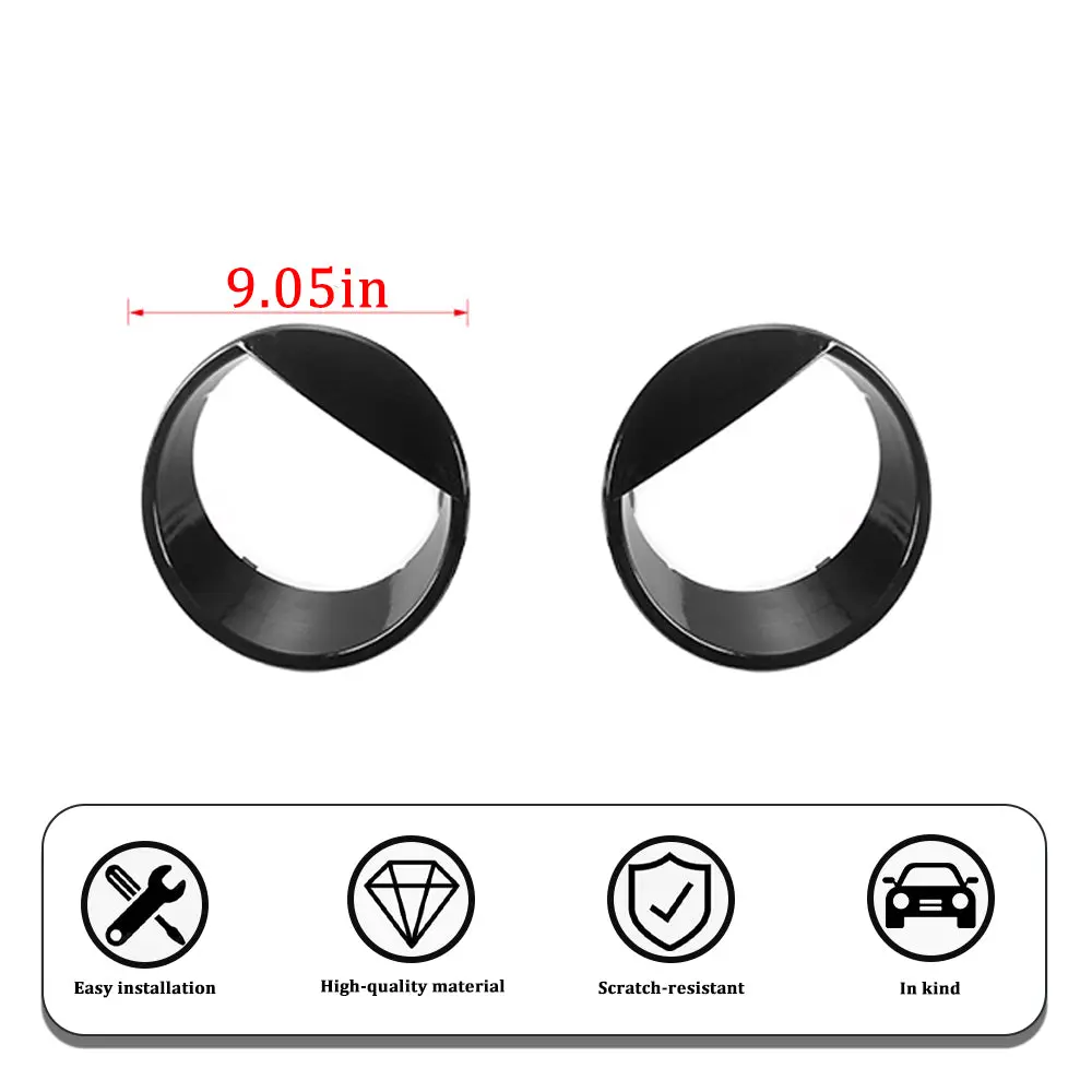 For 2007-2018 Jeep Wrangler JK JKU Front Headlight Bezel Light Angry Eyes Trim 2PCS - Image 9
