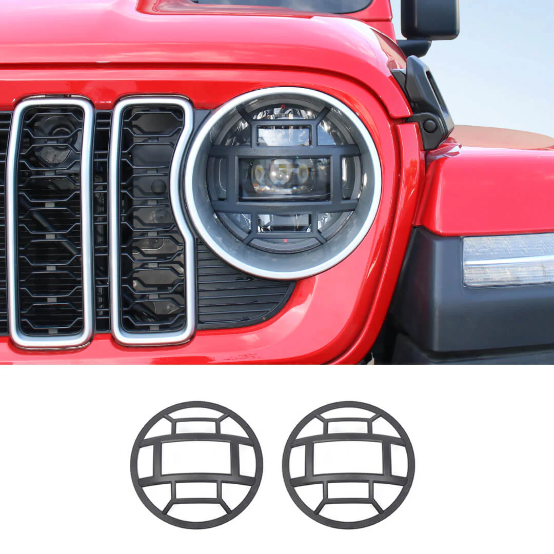 For 2018+ Jeep Wrangler JL JLU & Gladiator JT Front Headlight Guard Lamp Cover Trim (2 pcs) - Image 9