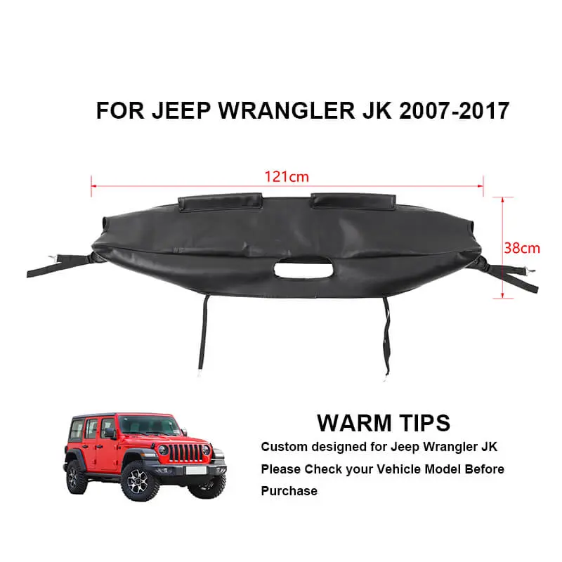 For 2007-2018 Jeep Wrangler JK JKU Front Hood Cover Engine End Bra Protector - Image 10