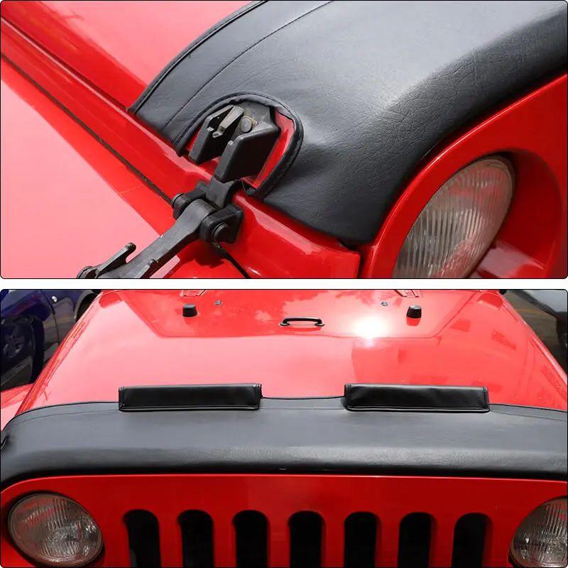 For 2007-2018 Jeep Wrangler JK JKU Front Hood Cover Engine End Bra Protector - Image 3